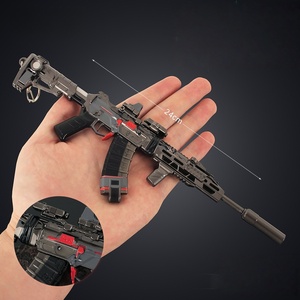 พวงกุญแจปืนไรเฟิลจิ๋วแบบถอดประกอบได้ ขายดี ของเล่นปืนหนัก พวงกุญแจโลหะผสม รุ่นจำลอง ของตกแต่ง - Product Image 3