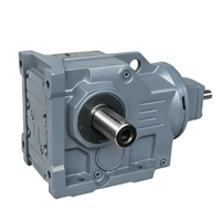 Réducteur de vitesse à engrenages hélicoïdaux série K, puissance d'entrée 0,12 kW-160 kW, boîtier en fonte/alliage d'aluminium pour machines industrielles