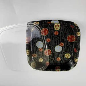 Boîte à <span class=keywords><strong>sushi</strong></span> et à sandwich carrée jetable en PET de haute qualité avec couvercle transparent, qualité alimentaire, emballage à emporter - Product Image 4