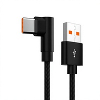 Câble de données Type-C 66W à charge ultra-rapide compatible avec les téléphones vivo et OPPO ; Charge rapide 6A avec gaine tressée