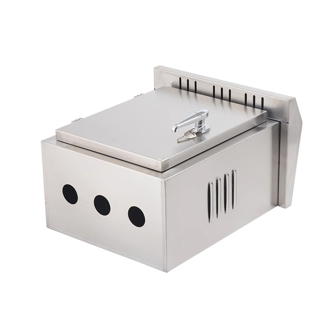 Waterproof Stainless Steel Electrical Distribution Box - Outdoor IP65 Junction Box for Industrial Lighting/Power Control