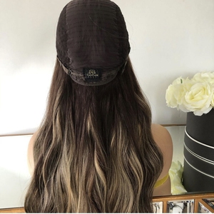 Hot U Part Perruques Blonde Highlight Double Drawn Long Body Wave 12A Grade Réel Vierge Européenne Cuticule Alignée U <span class=keywords><strong>V</strong></span> Part Extensions - Product Image 6