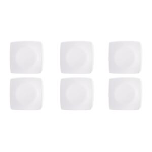 Excelsa Fabriqué à partir de matériaux de haute qualité Ensemble de 6 assiettes à dîner Eclipse 25 cm Assiettes à dîner blanches - Product Image 1