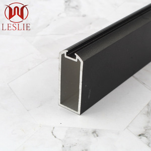 Tringle <span class=keywords><strong>de</strong></span> penderie LESLIE en alliage d'aluminium, cadre carré, épaisseur 0,8 mm, 15x30 mm, horizontale, 3 m <span class=keywords><strong>de</strong></span> long, noire, fixation sur porte - Product Image 4
