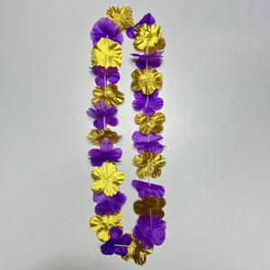 HLC personalizado Hula flor Hawaii Leis Mardi Gras lanza Saint <span class=keywords><strong>Iris</strong></span> Garland patriótico collar largo Artificial Floral Lei lanza - Product Image 1