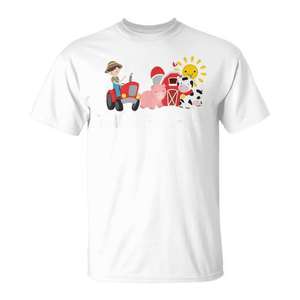 Camiseta de fiesta de cumpleaños Old MacDonald I'm Three E I E I O para niños de 3 años - Product Image 1