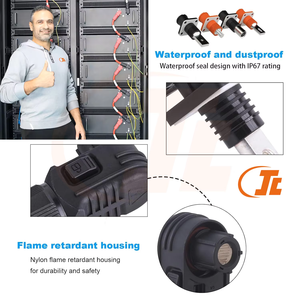 Đầu nối nguồn <span class=keywords><strong>DC</strong></span> chống nước IP67, đầu nối bằng đồng, bộ chuyển đổi pin Lithium, phích cắm, ổ cắm cho hệ thống lưu trữ năng lượng mặt trời - Product Image 2