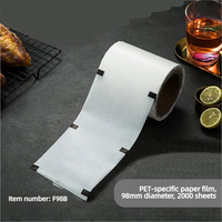 Rouleau de film de scellage pour gobelets en papier avec logo personnalisé, pour gobelets en PET, bubble tea, thé au lait, jus, emballage de boissons et machines de scellage commerciales