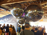 Ballons miroir gonflables à prix d'usine, grandes boules brillantes suspendues, décoration gonflable en PVC double couche pour mariage, fête, événement