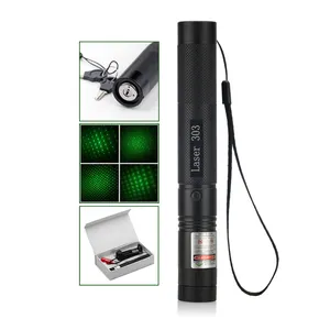 532nm 650nm 303 Groen Rood Laser Licht Pointer Pen Met 18650 Acculader Box