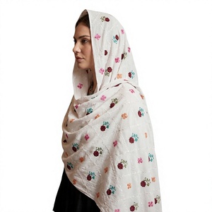 Wholesale Muslim Women Hijab Shawl Scarf Lightweight Breathable Geometric Pattern Long Ethnic Scarf Modest Wear Daily <b>Wrap</b> - Product Image 5