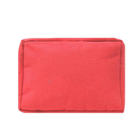 Pochette de maquillage en jute personnalisée professionnelle, écologique, en toile de jute, avec monogramme brodé, organiseur de voyage