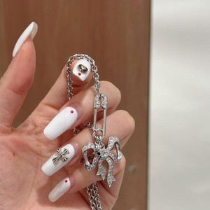 Nuevo Collar Unisex con Diseño Retro de Cruz de la Imperadora Viuda, con Circonita, Cadena Figaro Chapada en Oro, Collar con Colgante - Product Image 3