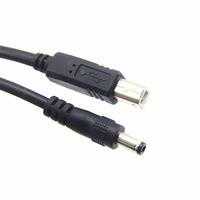 Kabel usb daya 12V ke DC 5,5 usb B kabel usb daya Y splitter 2 IN 1 kabel untuk printer POS
