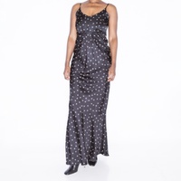 Robe midi en dentelle douce pour femmes, tissée naturellement, à pois, vintage, décontractée et chic pour l'été