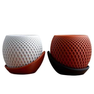 Многоцветный высококачественный экологичный цветочный горшок из PLA, современный пластиковый цветочный горшок, напечатанный на 3D-принтере, для украшения дома - Product Image 2