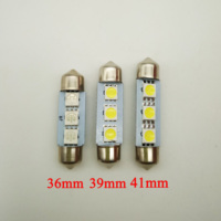 Lampes LED C5W Festoon 5050 3SMD 36/39/41mm pour voiture, 24V 12V, blanc/bleu/rouge/vert/jaune, éclairage intérieur de voiture, dôme de porte, lumières de lecture