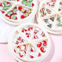 Nouveau Nail Art De Noël En Gros Alliage Bijoux Arc Petit Serpent Or Et Argent Couronne Six Grille Disque Décoration Ongles