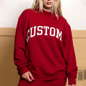 Custom Letter Print Custom Logo Women <b>Mock</b> Neck Sweatshirt Mockneck Sweat <b>Shirt</b> Pullover Cotton Fleece Embroidery <b>Jumper</b> - Product Image 1