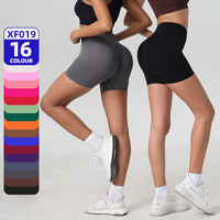 Shorts de yoga sans couture personnalisés pour femmes, taille haute, effet push-up, taille élastique, extensibles dans quatre directions, séchage rapide, respirants, pour la gym