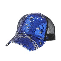 Casquette de baseball respirante en maille à sequins, ornée de perles scintillantes, protection solaire, ventilée, pour l'extérieur, décontractée, vente en gros