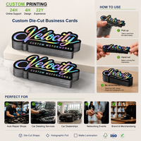 Kartu Nama Holografik Hitam Pelangi dan Perak Matte PET Film Foil Printing Ukuran dan Set untuk Bisnis dan Merek dengan Harga Grosir