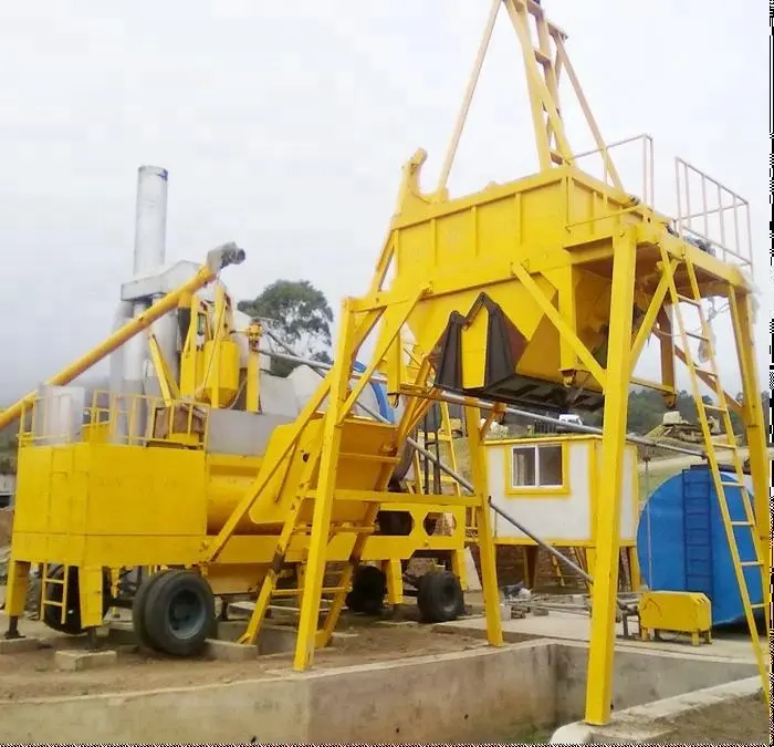 Movable Bitumen Batching Equipment Mobile Mixing Asphalt Plant For Sale