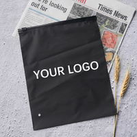 Sacs Zippés Glissière BIODÉGRADABLES Translucides en PVC/EVA Noir avec Logo Personnalisé Imprimé pour Emballage Plastique