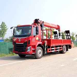 Grúa Montada en Camión Liuzhou Chenglong M3 4*2, Equipada con Pluma Recta Sany de 12 Toneladas, Diseño de Plataforma Plana con Escalera - Product Image 2