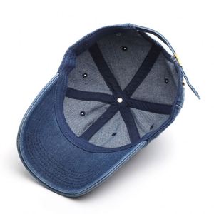 Logo Washed Vintage Distressed Dad Hats Adjustable Denim <b>Plain</b> Custom Unisex Baseball <b>Cap</b> - Product Image 4