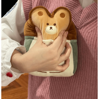 Oreiller en peluche ours super doux, rembourrage en coton PP, coussin ours de dessin animé pour dormir, câliner, cadeau, décoration de la maison