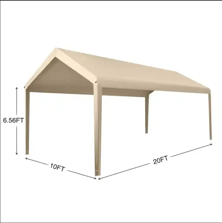 ที่กําหนดเองที่พักพิงรถกลางแจ้ง 10x20 คาร์พอร์ตสําหรับงานหนักสําหรับเต็นท์ที่จอดรถแบบพกพาพับเต็นท์หลังคารถโรงรถ