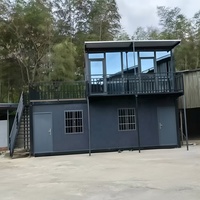 Maison préfabriquée mobile, petite, moderne, modulaire, conteneurisée, 20 pieds, style minimaliste.