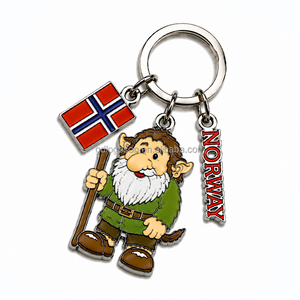 Porte-clés Troll Norvégien en Gros, Souvenir Touristique d'Oslo, Dessin Animé, Émail Dur, Cadeaux en Métal, Fjords Nordiques de Norvège, Porte-clés Personnalisés - Product Image 5