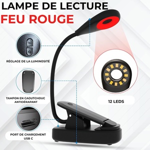 ไฟอ่านหนังสือ LED สมาร์ท ดีไซน์ทันสมัย ปรับได้ 620~630/660/670 นาโนเมตร ผลิตจากวัสดุ ABS พร้อมพอร์ตชาร์จ Type-C ได้รับมาตรฐาน CE FCC - Product Image 3