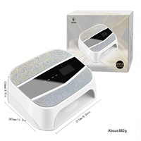 Lampe UV LED numérique à double source lumineuse haute puissance avec strass, mode sans douleur, séchage rapide, capteur intelligent et 4 préréglages de minuterie