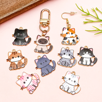 Nouvelle arrivée pendentifs en métal accessoires clés bricolage dessin animé émail pendentif breloques