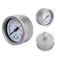 Manomètre numérique à montage inférieur SY YB NPT Filetage 43mm, personnalisé avec logo, rempli de glycérine, pour industries hydrauliques, en acier inoxydable