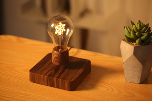 Promotional New Item <b>LED</b> Floating <b>Light</b> Bulb Snowflake Magnetic Levitation ABS Material Minimalist Style Bedroom Middle - Product Image 3