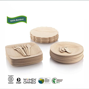 Disposable Bamboo Plates Square Natural Eco Friendly Biodegradable For Party Wedding - Product Image 5