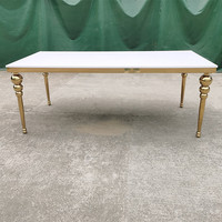 2024 nouveau restaurant rectangulaire Tables et chaises d'extérieur Table à manger pour les locations d'événements de mariage