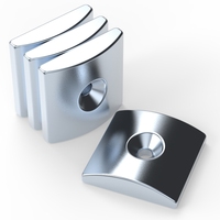 Aimants de moteur industriels N52M Ndfeb, électroplaqués au zinc, matériau composite pliable, indice de flux élevé jusqu'à 220°C