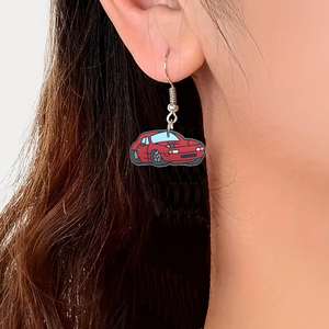 Boucles d'oreilles créatives <span class=keywords><strong>Shein</strong></span> en stock – Adorables boucles d'oreilles tendance au design de voiture - Product Image 2