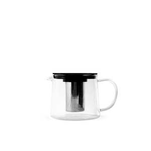 Clear Borosilicate Glass Teapot <b>1</b> <b>Litre</b> With Stainless Steel Filter For Tea Brewing - Product Image 1