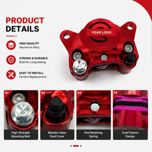 Étrier <span class=keywords><strong>de</strong></span> <span class=keywords><strong>frein</strong></span> arrière à double piston OEM/ODM personnalisé CNC, espacement <span class=keywords><strong>de</strong></span> montage 84 mm, P2.34, pour Vespa Ducati Yamaha Honda - Product Image 2