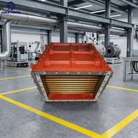 Structure d'assemblage entièrement fermée compatible avec les circuits d'eau de mer pour le refroidisseur d'air du système turbo du moteur principal des navires océaniques