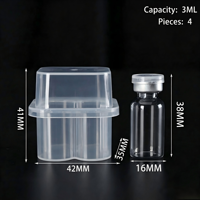 Boîte de rangement antichoc en plastique transparent pour flacons de 3 ml et 5 ml, idéale pour les échantillons de laboratoire et les vaccins en voyage (vente en gros)