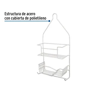 Scatola con 2 unità organizzatore doccia con copertura in plastica, Foset