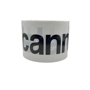 Cinta de advertencia PE personalizada con letras negras en cinta blanca sin adhesivo - Product Image 4