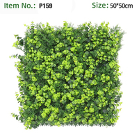 Césped Artificial de Plástico Resistente a los Rayos UV, Ecológico y Duradero, Follaje de Pared con Hojas Verdes para Decoración Interior y Exterior